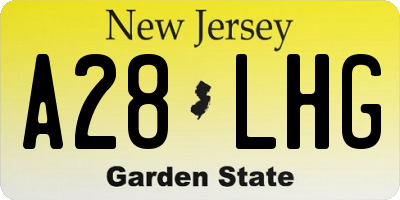 NJ license plate A28LHG