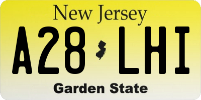 NJ license plate A28LHI