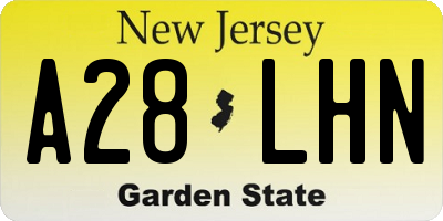 NJ license plate A28LHN