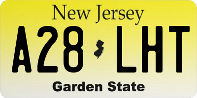 NJ license plate A28LHT