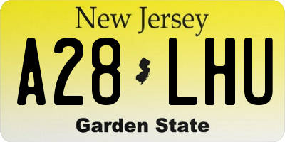 NJ license plate A28LHU