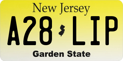 NJ license plate A28LIP