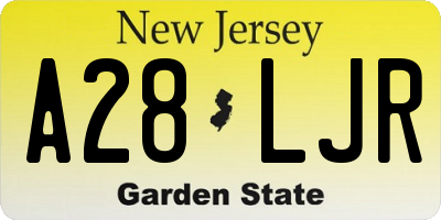 NJ license plate A28LJR