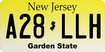 NJ license plate A28LLH