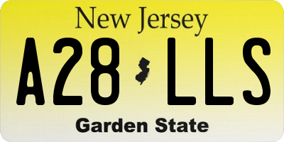 NJ license plate A28LLS