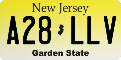 NJ license plate A28LLV