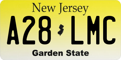 NJ license plate A28LMC