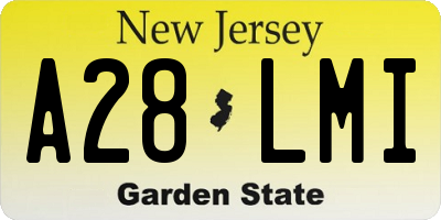 NJ license plate A28LMI