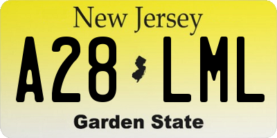 NJ license plate A28LML