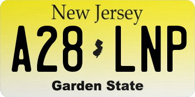 NJ license plate A28LNP