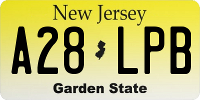 NJ license plate A28LPB