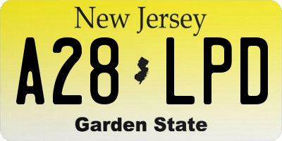 NJ license plate A28LPD