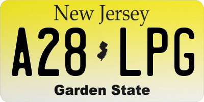 NJ license plate A28LPG