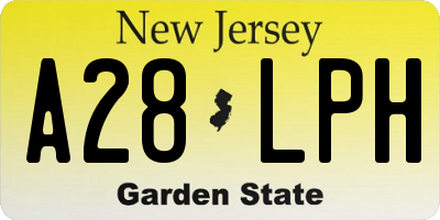 NJ license plate A28LPH