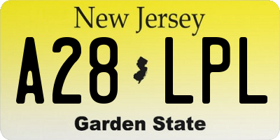 NJ license plate A28LPL