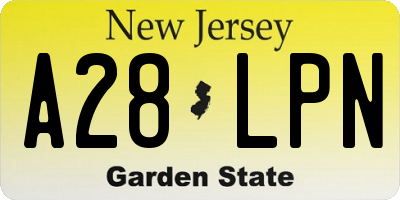 NJ license plate A28LPN