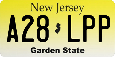 NJ license plate A28LPP