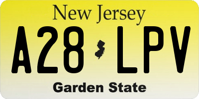 NJ license plate A28LPV