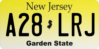 NJ license plate A28LRJ