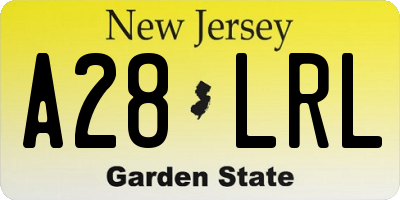 NJ license plate A28LRL