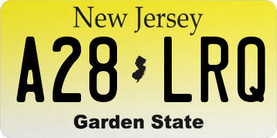 NJ license plate A28LRQ