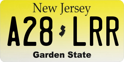 NJ license plate A28LRR