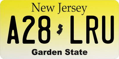 NJ license plate A28LRU