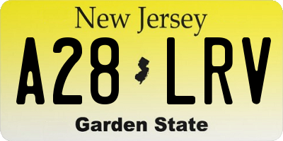 NJ license plate A28LRV
