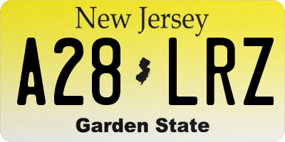 NJ license plate A28LRZ