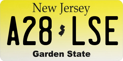 NJ license plate A28LSE