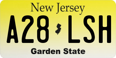 NJ license plate A28LSH