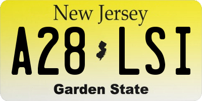 NJ license plate A28LSI