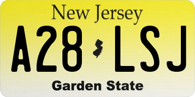 NJ license plate A28LSJ