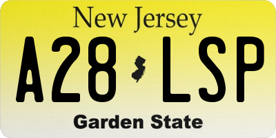 NJ license plate A28LSP