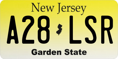 NJ license plate A28LSR
