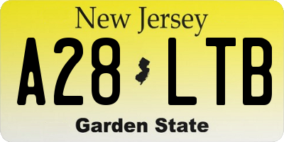 NJ license plate A28LTB