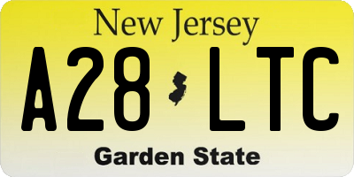 NJ license plate A28LTC