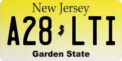 NJ license plate A28LTI