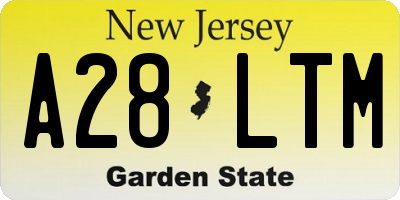 NJ license plate A28LTM