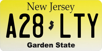 NJ license plate A28LTY