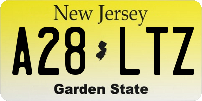 NJ license plate A28LTZ