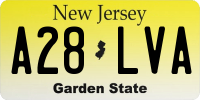 NJ license plate A28LVA