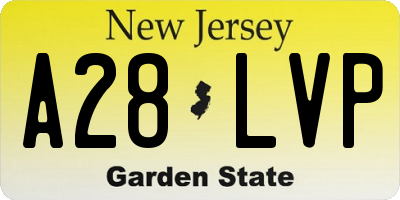 NJ license plate A28LVP