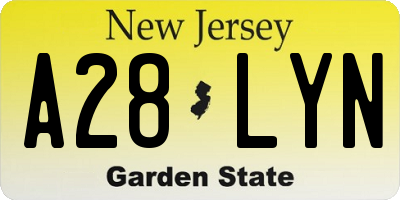 NJ license plate A28LYN