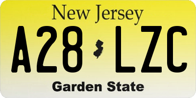 NJ license plate A28LZC