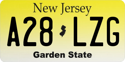 NJ license plate A28LZG