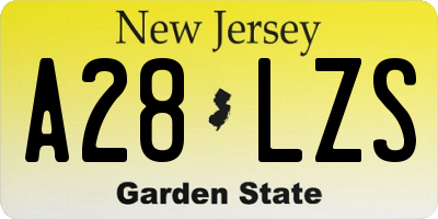 NJ license plate A28LZS