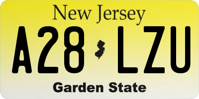 NJ license plate A28LZU