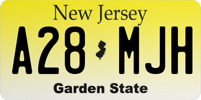 NJ license plate A28MJH
