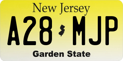 NJ license plate A28MJP